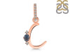 Labradorite & White Topaz Alphabet C Pendant LBD-RDA-29.