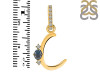Labradorite & White Topaz Alphabet C Pendant LBD-RDA-29.