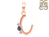 Labradorite & White Topaz Alphabet C Pendant LBD-RDA-3.