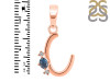 Labradorite & White Topaz Alphabet C Pendant LBD-RDA-3.
