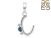 Labradorite & White Topaz Alphabet C Pendant LBD-RDA-3.