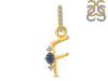 Labradorite & White Topaz Alphabet F Pendant LBD-RDA-32.