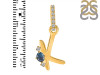 Labradorite & White Topaz Alphabet K Pendant LBD-RDA-37.