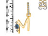 Labradorite & White Topaz Alphabet M Pendant LBD-RDA-39.