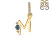 Labradorite & White Topaz Alphabet M Pendant LBD-RDA-39.
