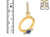 Labradorite & White Topaz Alphabet O Pendant LBD-RDA-41.
