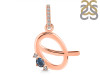 Labradorite & White Topaz Alphabet Q Pendant LBD-RDA-43.