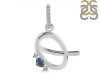 Labradorite & White Topaz Alphabet Q Pendant LBD-RDA-43.