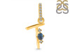 Labradorite & White Topaz Alphabet T Pendant LBD-RDA-46.