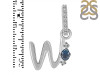 Labradorite & White Topaz Alphabet W Pendant LBD-RDA-49.
