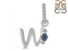 Labradorite & White Topaz Alphabet W Pendant LBD-RDA-49.