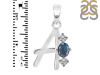 Labradorite & White Topaz Alphabet A Pendant LBD-RDA-53.