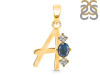 Labradorite & White Topaz Alphabet A Pendant LBD-RDA-53.