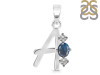 Labradorite & White Topaz Alphabet A Pendant LBD-RDA-53.