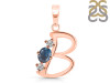 Labradorite & White Topaz Alphabet B Pendant LBD-RDA-54.