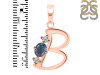 Labradorite & White Topaz Alphabet B Pendant LBD-RDA-54.