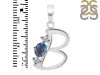 Labradorite & White Topaz Alphabet B Pendant LBD-RDA-54.