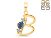 Labradorite & White Topaz Alphabet B Pendant LBD-RDA-54.