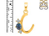 Labradorite & White Topaz Alphabet C Pendant LBD-RDA-55.