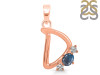 Labradorite & White Topaz Alphabet D Pendant LBD-RDA-56.