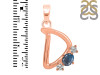 Labradorite & White Topaz Alphabet D Pendant LBD-RDA-56.