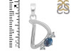 Labradorite & White Topaz Alphabet D Pendant LBD-RDA-56.