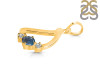 Labradorite & White Topaz Alphabet D Pendant LBD-RDA-56.