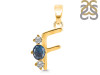 Labradorite & White Topaz Alphabet F Pendant LBD-RDA-58.