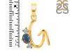 Labradorite & White Topaz Alphabet G Pendant LBD-RDA-59.