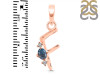 Labradorite & White Topaz Alphabet F Pendant LBD-RDA-6.