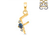Labradorite & White Topaz Alphabet F Pendant LBD-RDA-6.