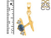 Labradorite & White Topaz Alphabet H Pendant LBD-RDA-60.