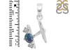 Labradorite & White Topaz Alphabet H Pendant LBD-RDA-60.