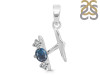 Labradorite & White Topaz Alphabet H Pendant LBD-RDA-60.