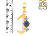 Labradorite & White Topaz Alphabet J Pendant LBD-RDA-62.