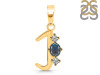 Labradorite & White Topaz Alphabet J Pendant LBD-RDA-62.