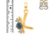 Labradorite & White Topaz Alphabet K Pendant LBD-RDA-63.