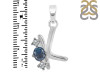 Labradorite & White Topaz Alphabet K Pendant LBD-RDA-63.