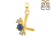 Labradorite & White Topaz Alphabet K Pendant LBD-RDA-63.