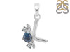Labradorite & White Topaz Alphabet K Pendant LBD-RDA-63.