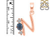 Labradorite & White Topaz Alphabet N Pendant LBD-RDA-66.