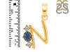 Labradorite & White Topaz Alphabet N Pendant LBD-RDA-66.