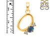 Labradorite & White Topaz Alphabet O Pendant LBD-RDA-67.