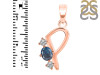 Labradorite & White Topaz Alphabet P Pendant LBD-RDA-68.