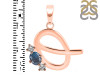 Labradorite & White Topaz Alphabet Q Pendant LBD-RDA-69.