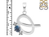 Labradorite & White Topaz Alphabet Q Pendant LBD-RDA-69.