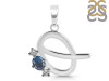 Labradorite & White Topaz Alphabet Q Pendant LBD-RDA-69.