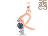 Labradorite & White Topaz Alphabet R Pendant LBD-RDA-70.