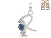 Labradorite & White Topaz Alphabet R Pendant LBD-RDA-70.