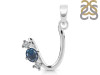 Labradorite & White Topaz Alphabet U Pendant LBD-RDA-73.